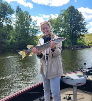 Northern Pike caught jigging and bait casting at the lake today!