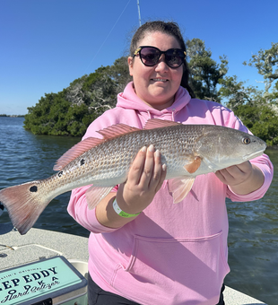 Nice redfish caught using deep sea jigging techniques at O'Neill's Marina today!