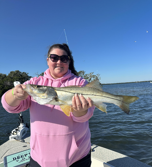 Nice snook caught using deep sea jigging techniques at O'Neill's Marina today!