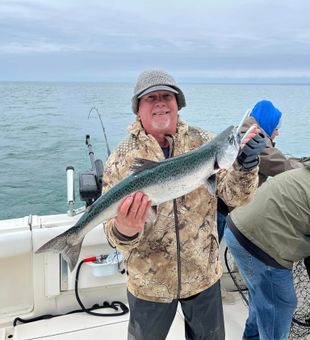Solid Lake Michigan Coho catch!
