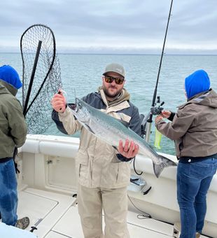 Clean Coho catch on calm waters!