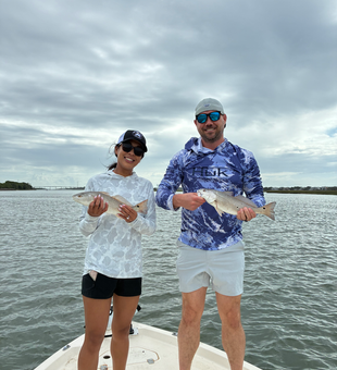 Double Charleston redfish success on the water!