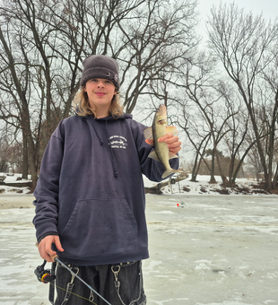 Nice Wisconsin Rapids walleye caught through the ice!