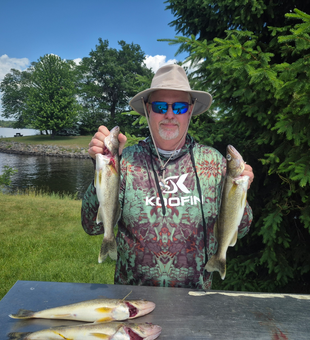 Wisconsin Rapids walleye and sauger double catch success!