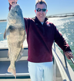 Reeled in a big one on the lake!