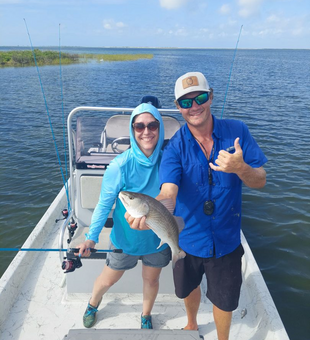 Energetic redfish moment on the flats!