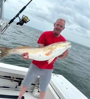 Virginia Beach redfish putting up a strong fight.