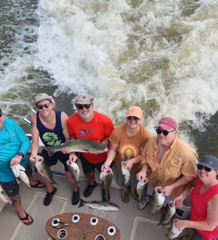 Relaxing day of fishing on Chesapeake Bay