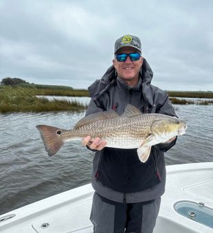 Caught a beauty—hello, redfish!