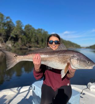 Hooked a Large Redfish in Santa Rosa Beach, FL