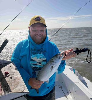 Smile over his bluefish catch -Manteo, NC.