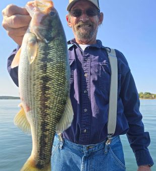 Nice spotted bass caught by Tom