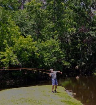 Smooth fly cast on a wild backcountry creek!