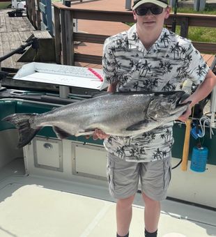 Beautiful Olcott NY Chinook salmon makes the day!