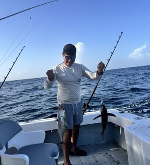 Double hookup success! Exciting Tuna action offshore