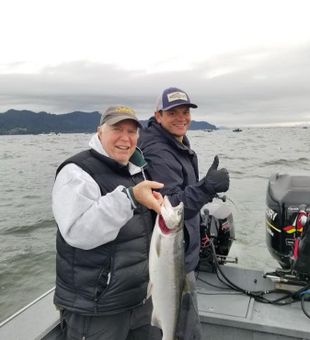 Classic Coho catch—clean and strong!