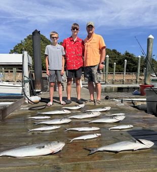 Productive bluefish dock catch day