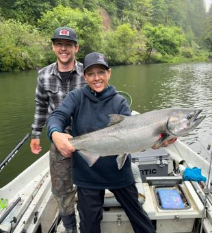 Beautiful Chinook salmon landed in Rockport TX waters!