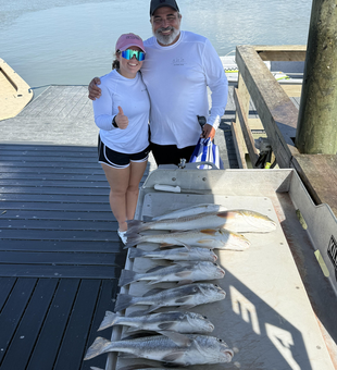 Blasted today with black drum using deep sea jigging! Great action in Corpus Christi.