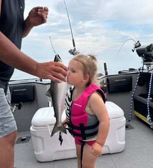 Sweet salmon fishing moment!