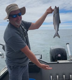 Action-packed salmon fishing success!