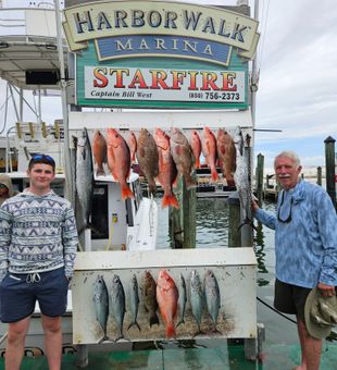 Destin fishing charter with Red Snapper catch