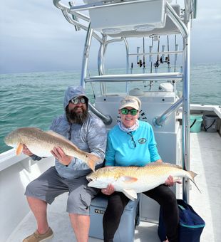 Double redfish success in Morehead City NC waters!