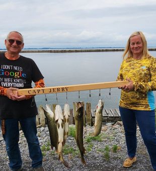 Proud pike and lake trout spread
