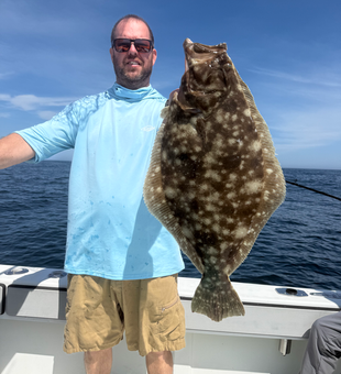 Nice Nantucket Sound summer flounder from the deck!