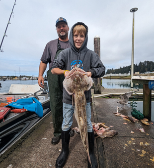 Nice lingcod pulled from the waters around Roseburg! Great day on the water despite the mixed weather.