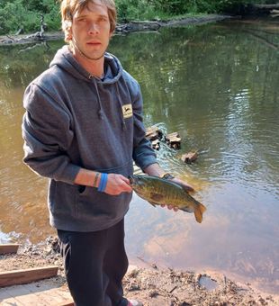 Nice smallmouth bass from Hesperia Michigan waters!