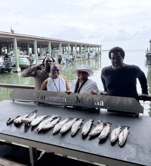 Successful redfish haul in Galveston waters!