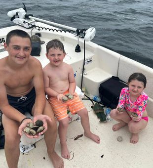 Fun scalloping day on the boat!