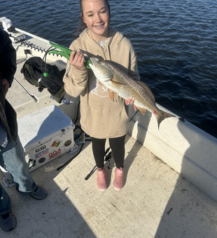 Nice redfish using jigging techniques in Old Town FL waters!