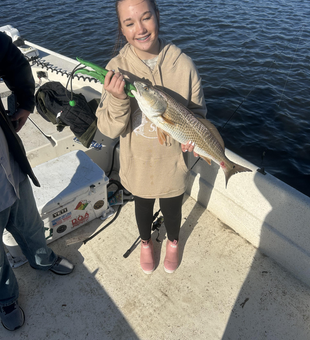 Nice redfish caught jigging with heavy tackle in Old Town FL!