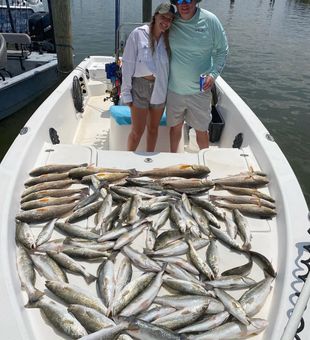 Fishing for redfish and sea trout in Venice LA coast