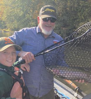 Big rainbow trout catch!
