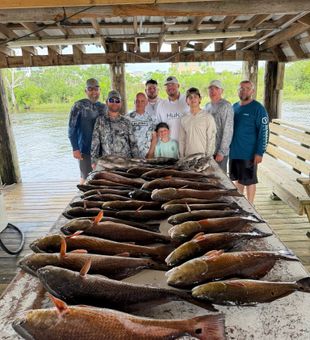 Outstanding redfish haul in St Bernard Louisiana!