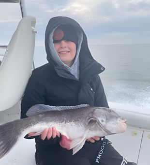 Proud tautog boat catch