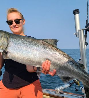 Monster Salmons are biting here! - Catharines, ON.