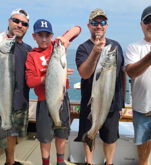 Solid salmon haul on deck