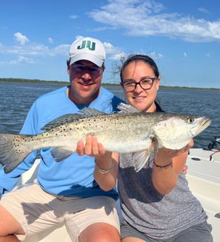 Reeling in trout on St Augustine charter