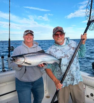 Beautiful Chinook salmon caught in Oswego NY waters!