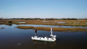 Marsh Dweller Fishing Beavertail boat