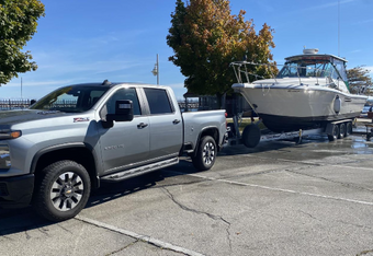 Hot Pursuit Lake Michigan Salmon & Trout Charters Pursuit Boat