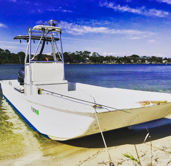 Nelson Guide Company Carolina Skiff center console boat