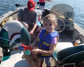 Youth Fishing Guide Minnesota - boat