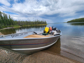 Sparks Lake Lodge Misty River Boat