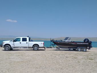 Frisky Fish Outfitters Tracker (Fish and ski) Boat