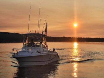 Rugged West Coast Sport Fishing Pursuit Boat